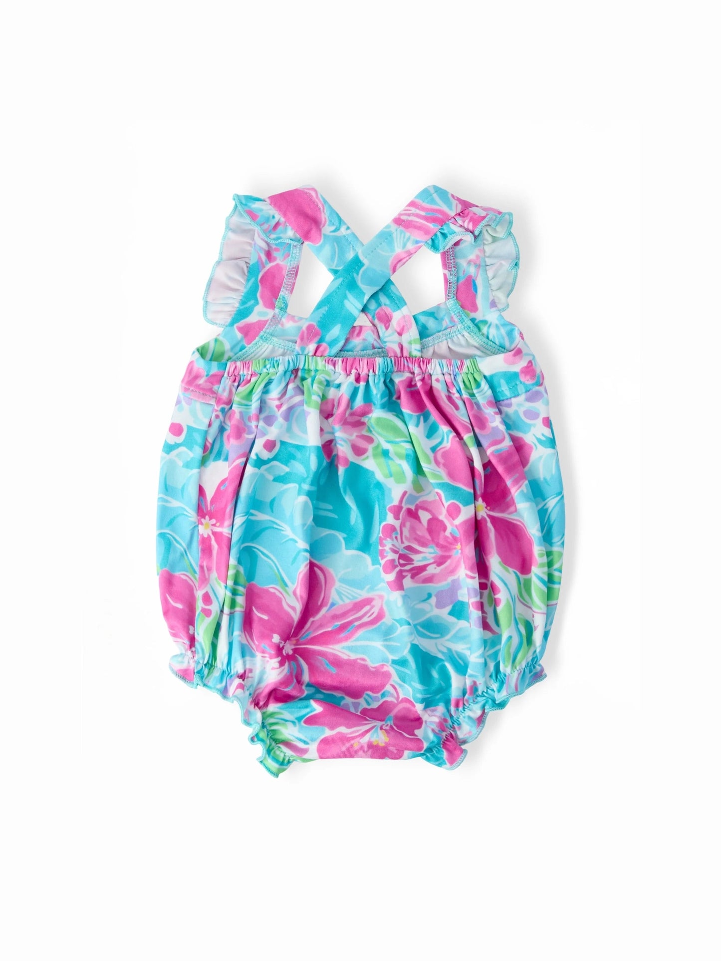 Tropical Punch Ruffle Back Romper