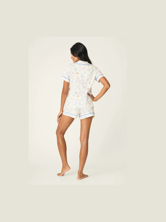 Whimsy Parisian Picnic Short PJ Set