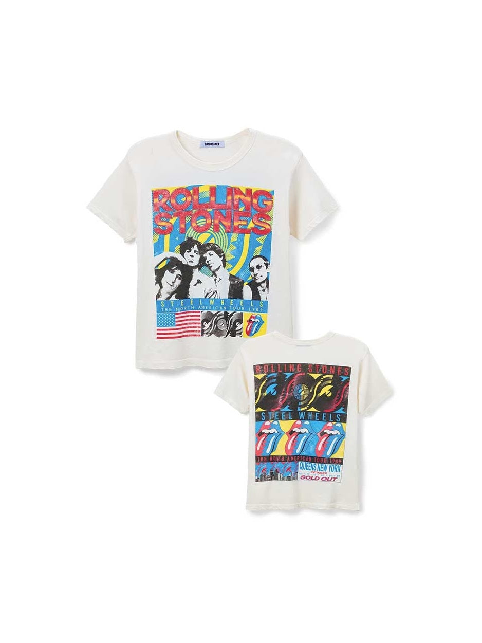 Rolling Stones Steel Wheel T-Shirt - Iconic & Edgy Style