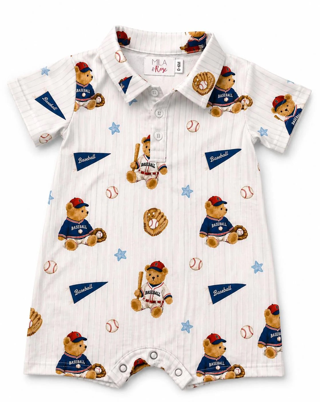 Baseball Bears Polo Shorty