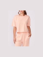 Snow Washed Boxy Tee - Peach Perfection