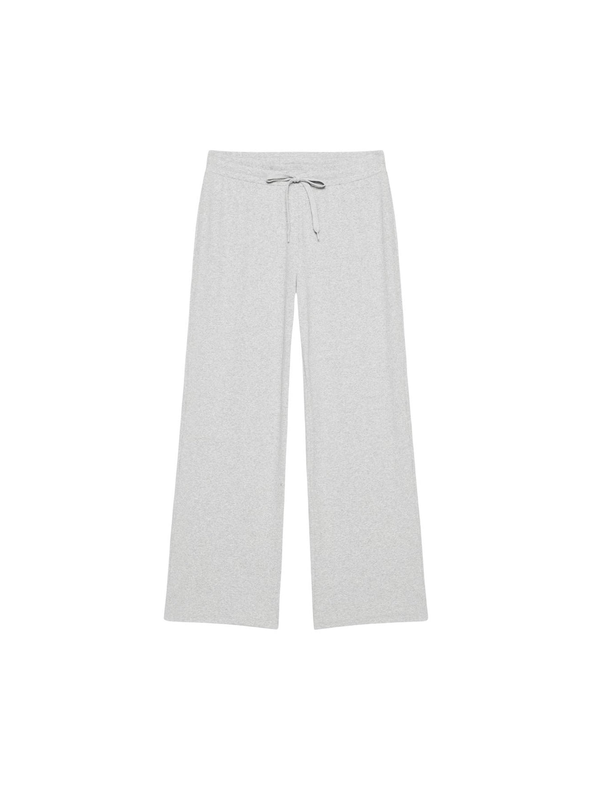 Ribbed Wide Leg Pants - Heather Grey