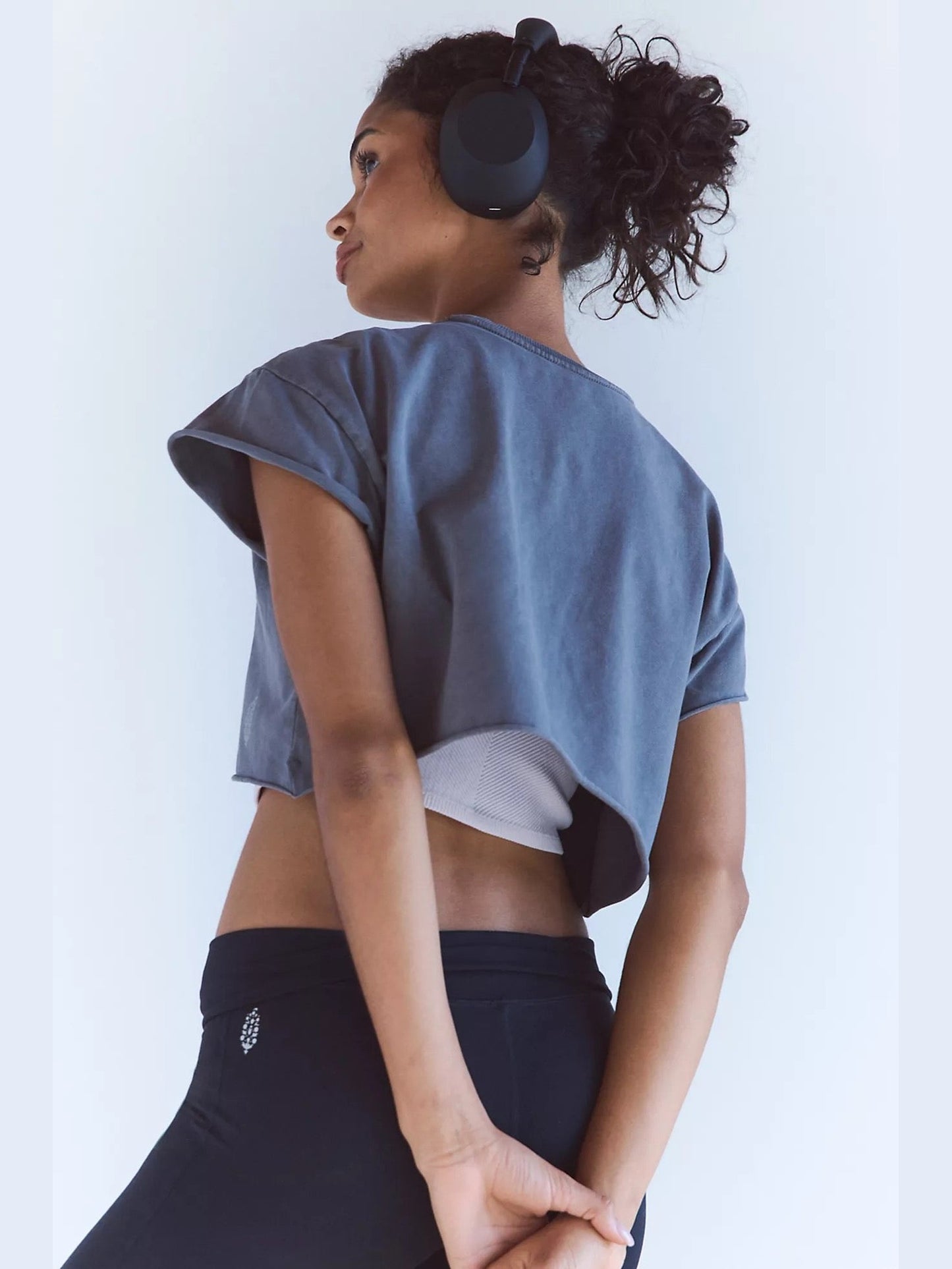 Hot Shot Cropped Tee - Vintage Black