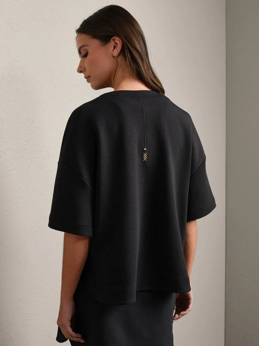 DreamGlow Relaxed Tee - Pure Black