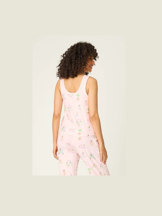 Pupcation Palms Sunnies & Sunshine Tank Top