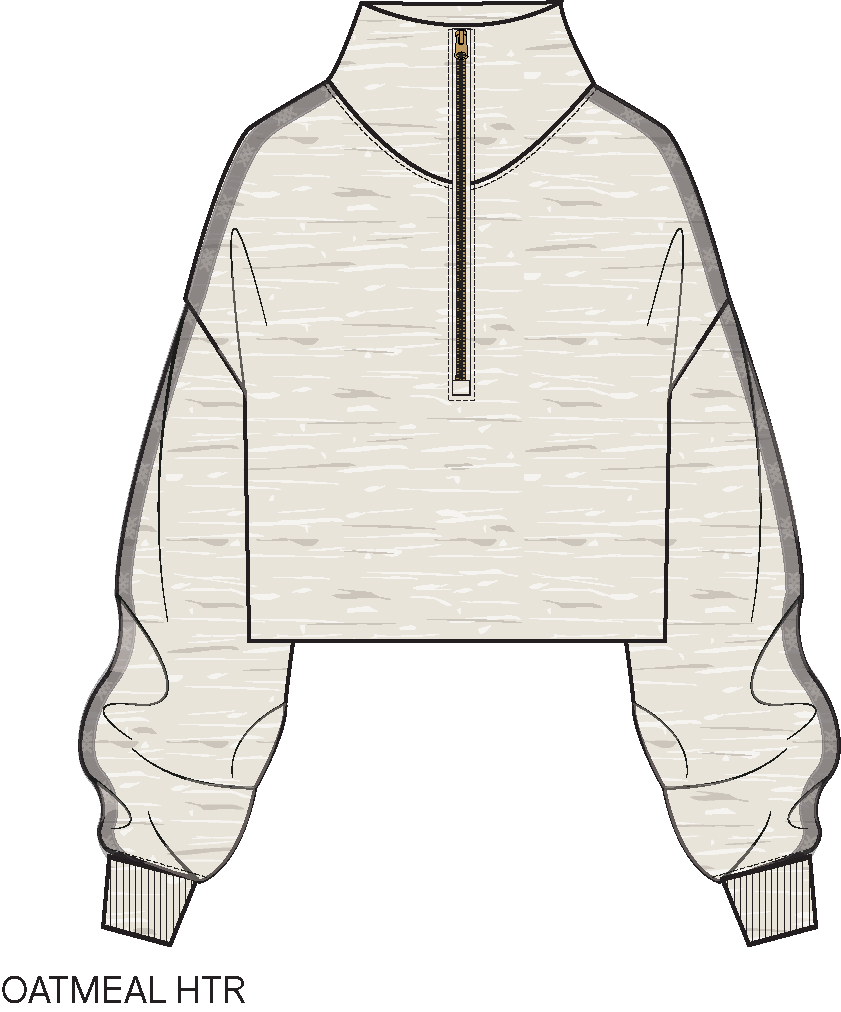 Dreamglow Track 1/2 Zip - Sand / Pure Black