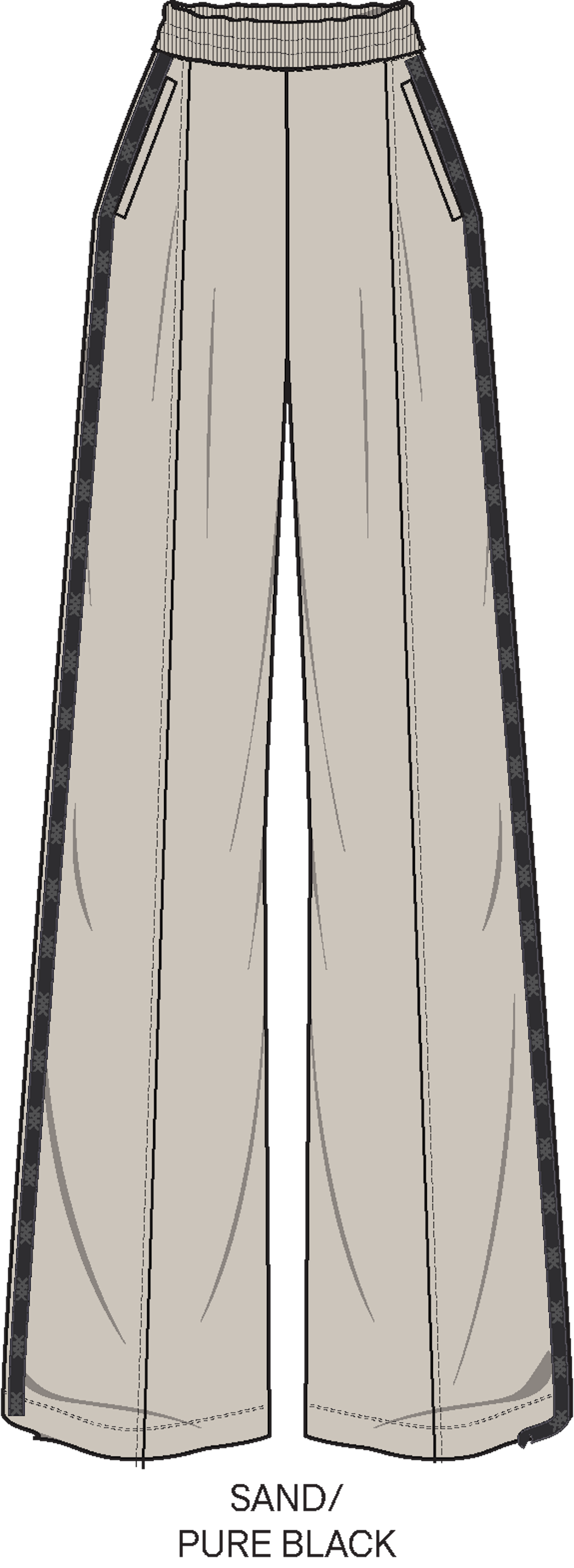 Dream Glow Trouser - Sand / Pure Black