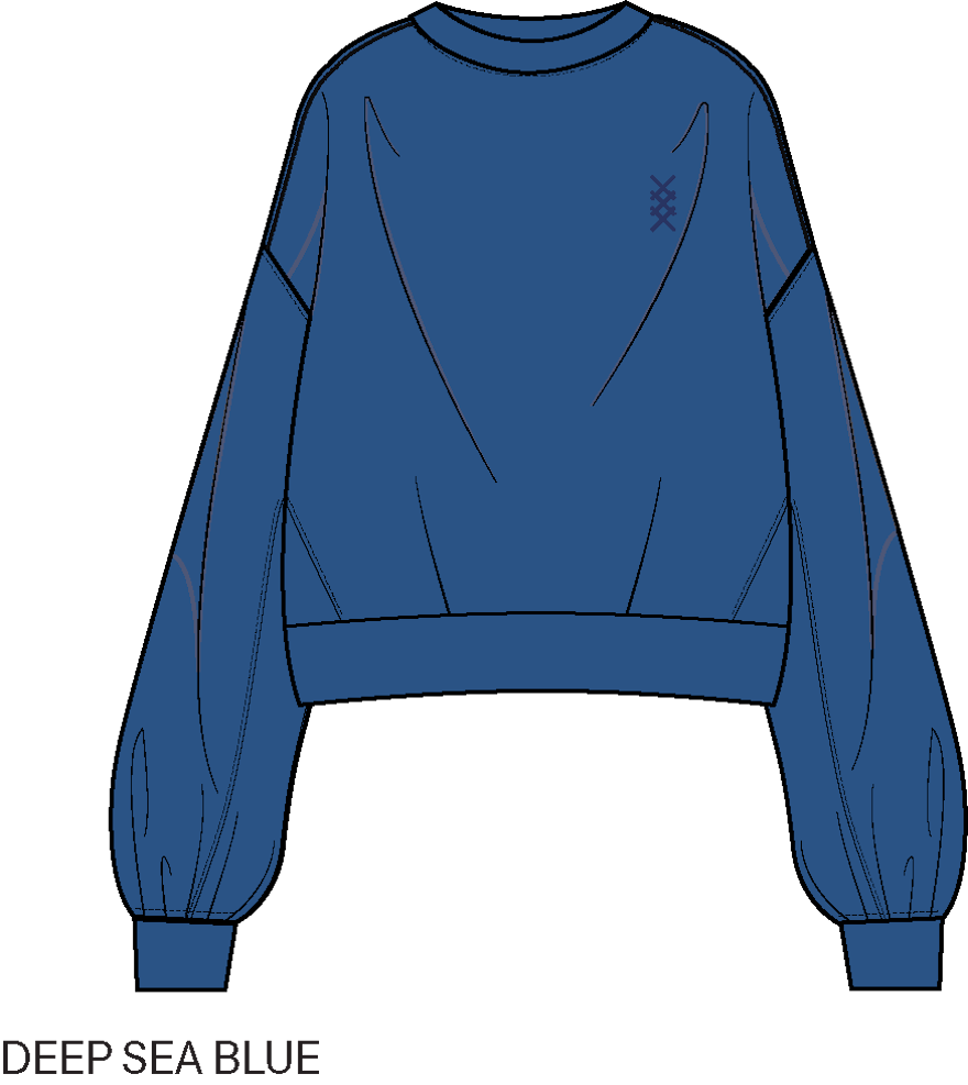 DreamGlow Crewneck - Deep Sea Blue