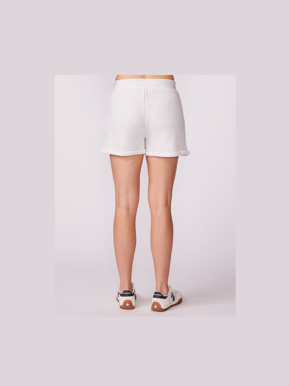 Turn Back Hem Short - White