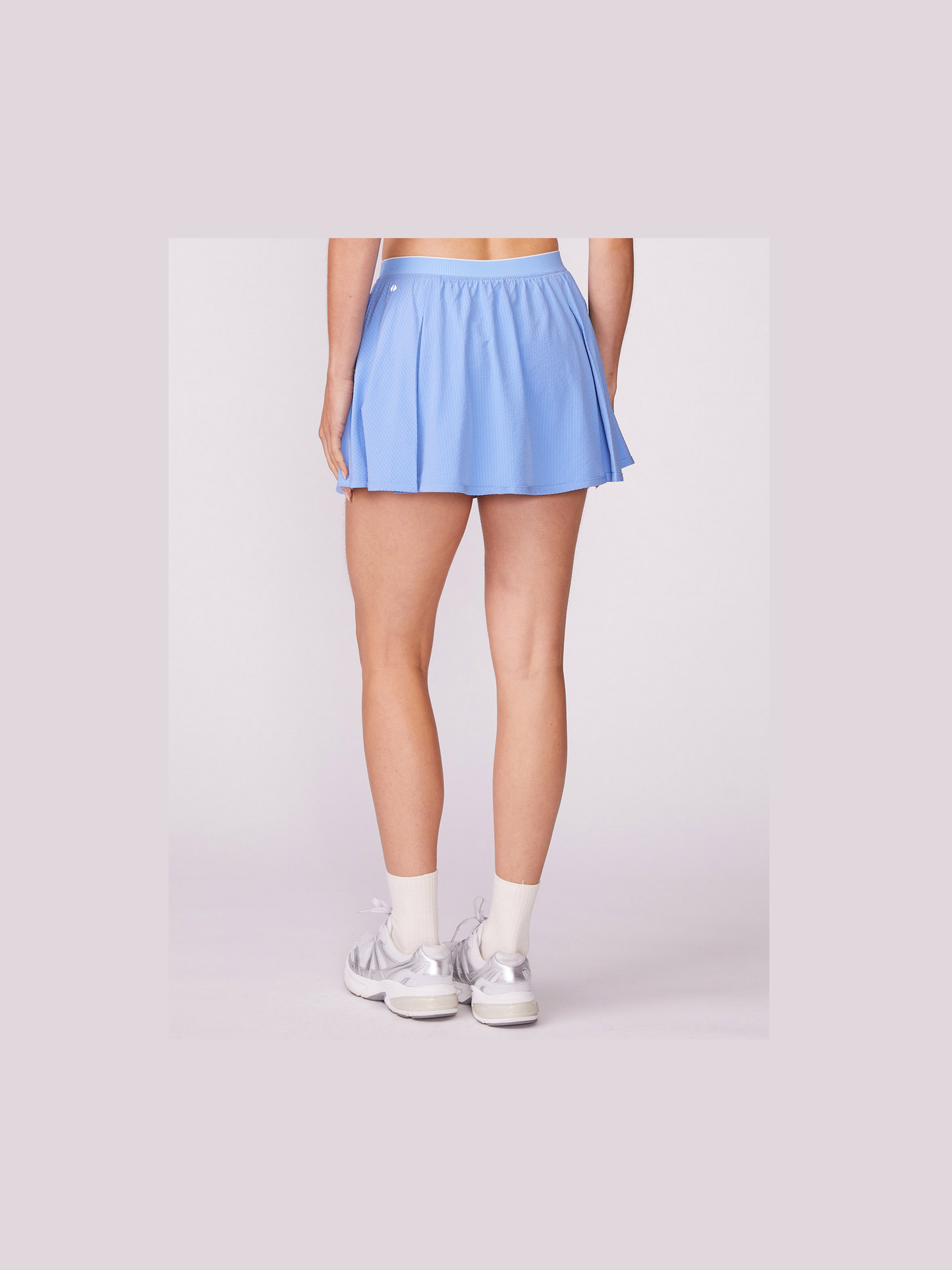 Textured Stripe Skort - Mountain Bluebird