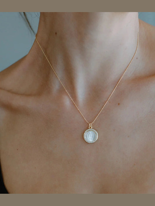 Petite Mother Mary Necklace