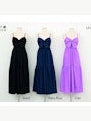 V-Neck Ruched Waist Poplin Dress