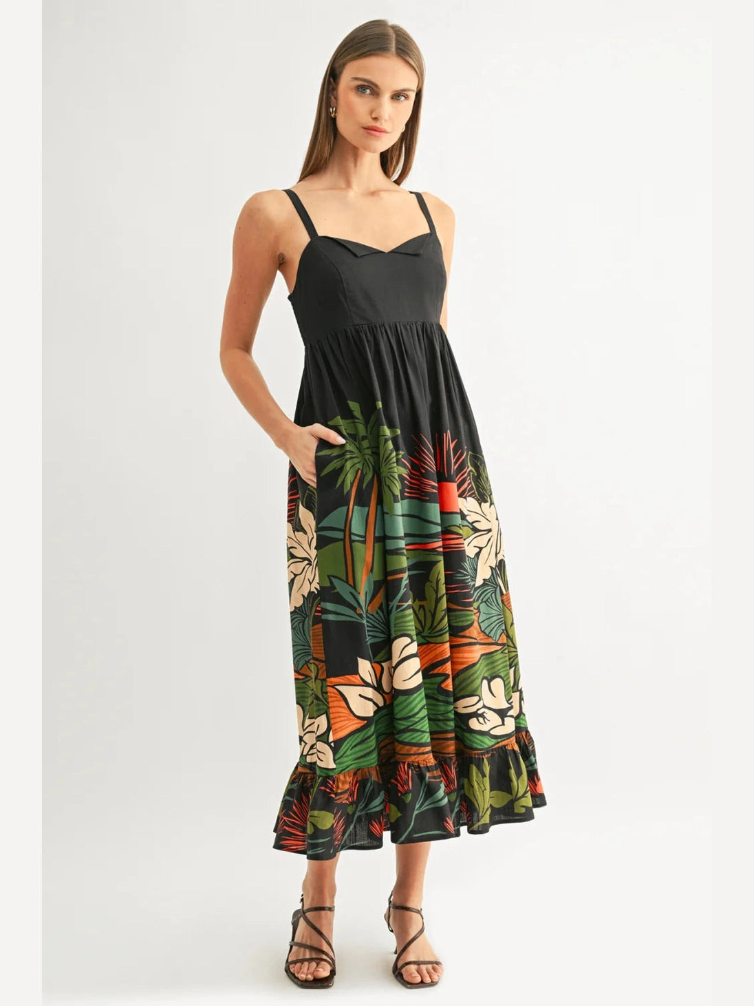 Ruffled Babydoll Maxi Dress