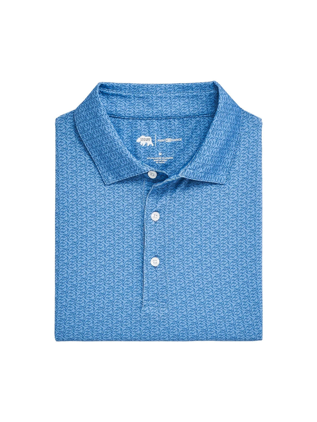 Bevy Printed Polo in Endless Sky – Performance Meets Style