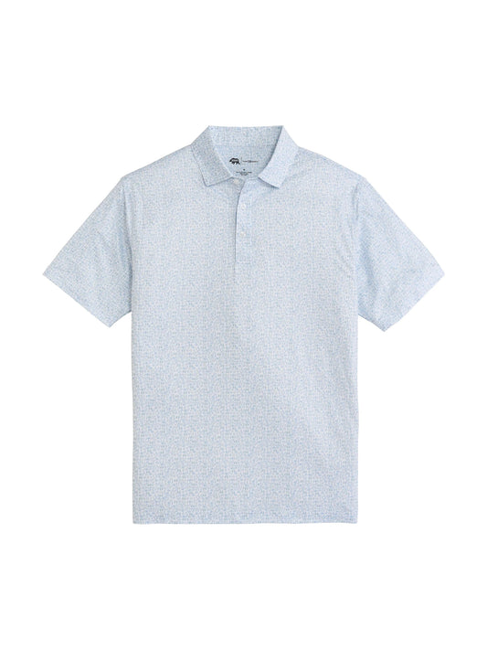 Beachcomber Printed Performance Polo - Azurine