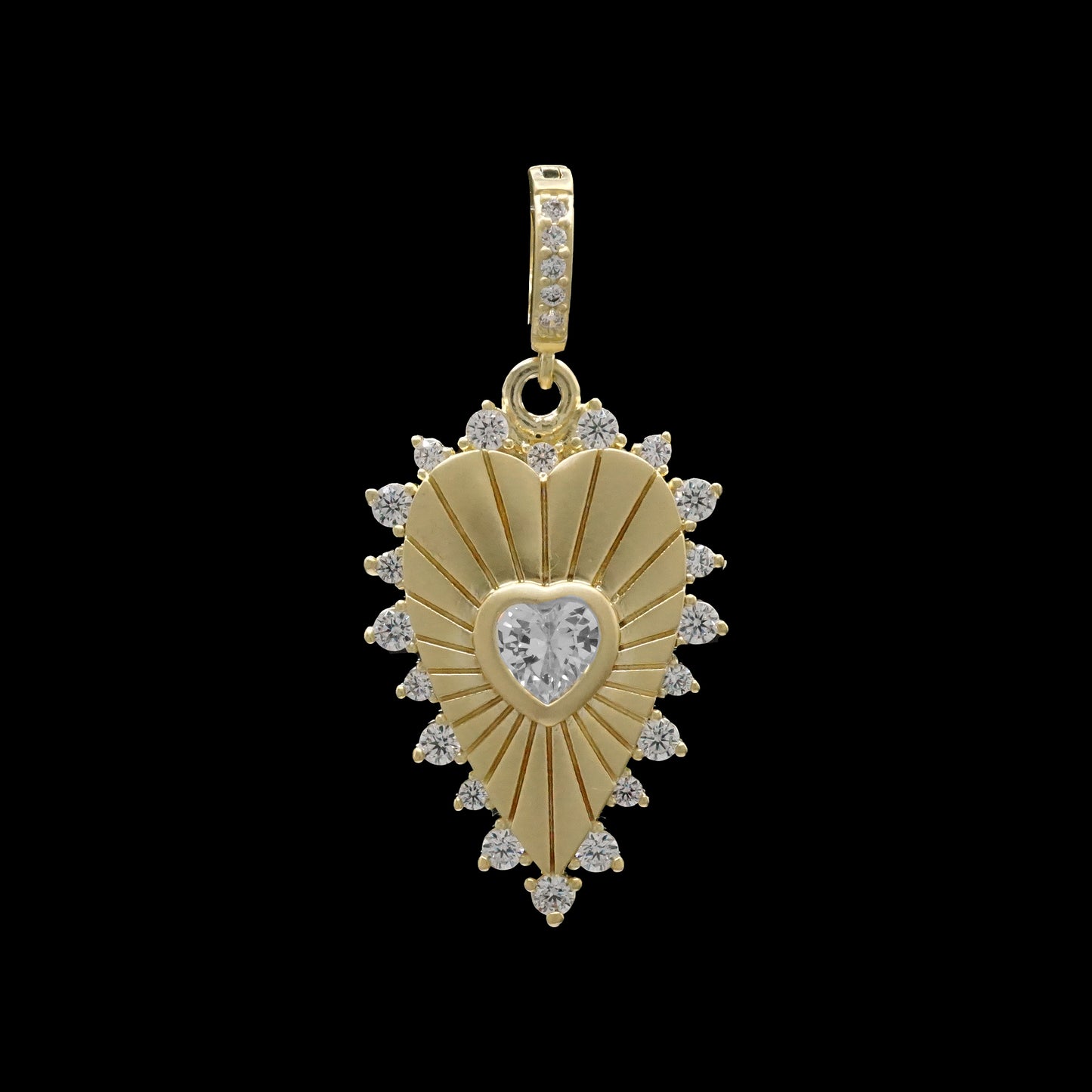 Pave Heart Charm