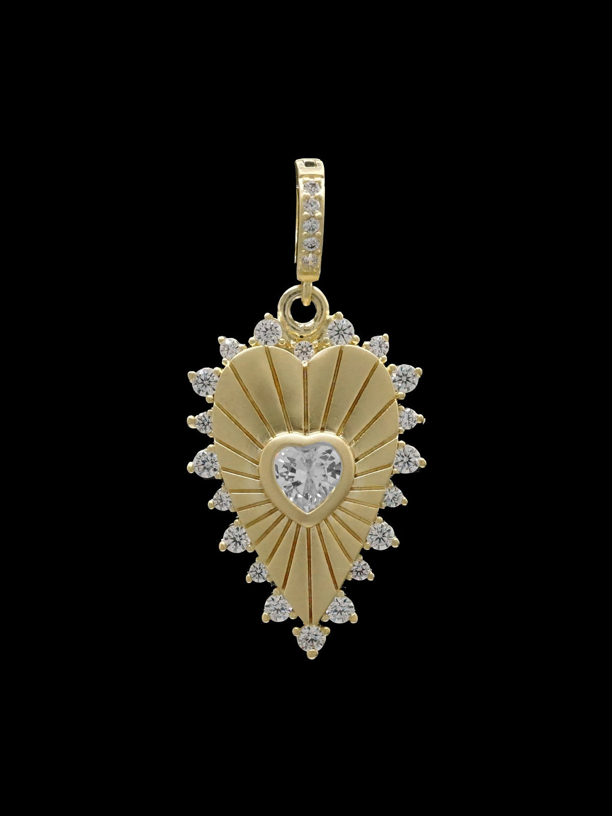 Pave Heart Charm