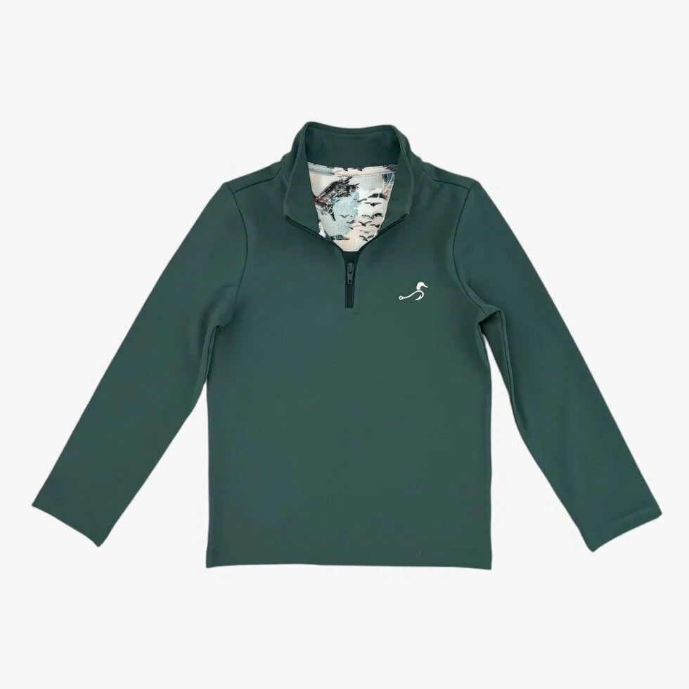 Beau Quarter Zip-Mallard Green