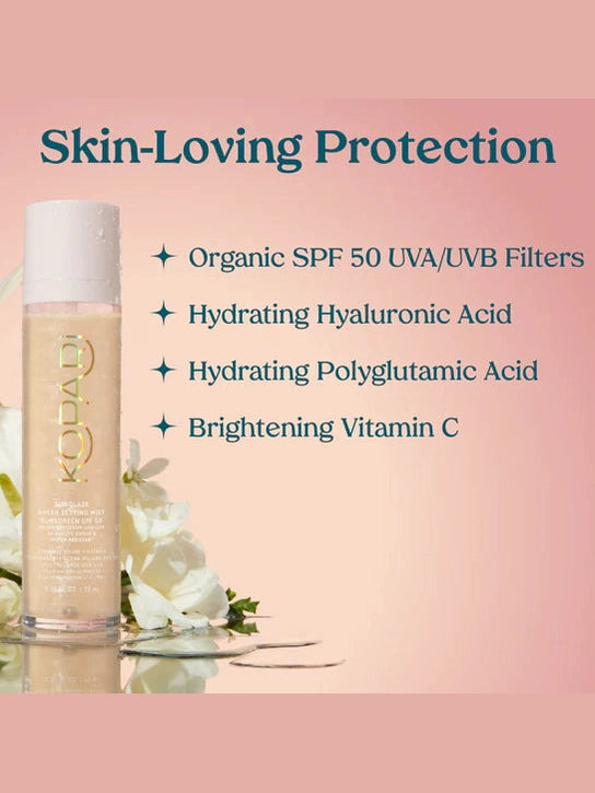 Sunglaze Sheer Setting Mist Sunscreen SPF 50