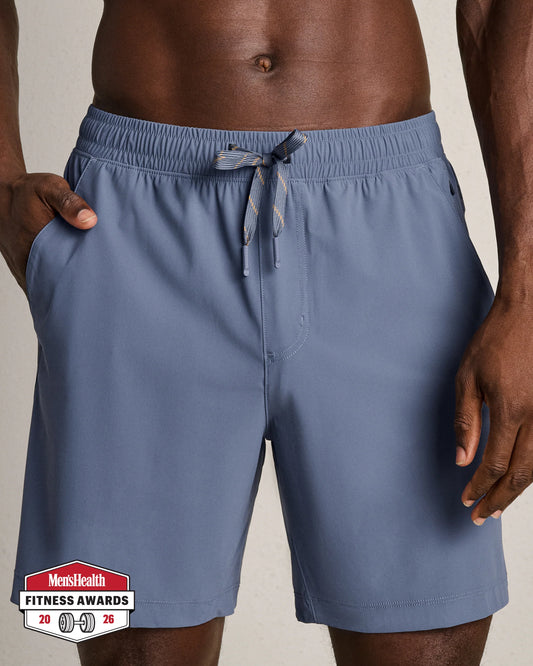 7" Pursued Short Unlined - Shale Blue