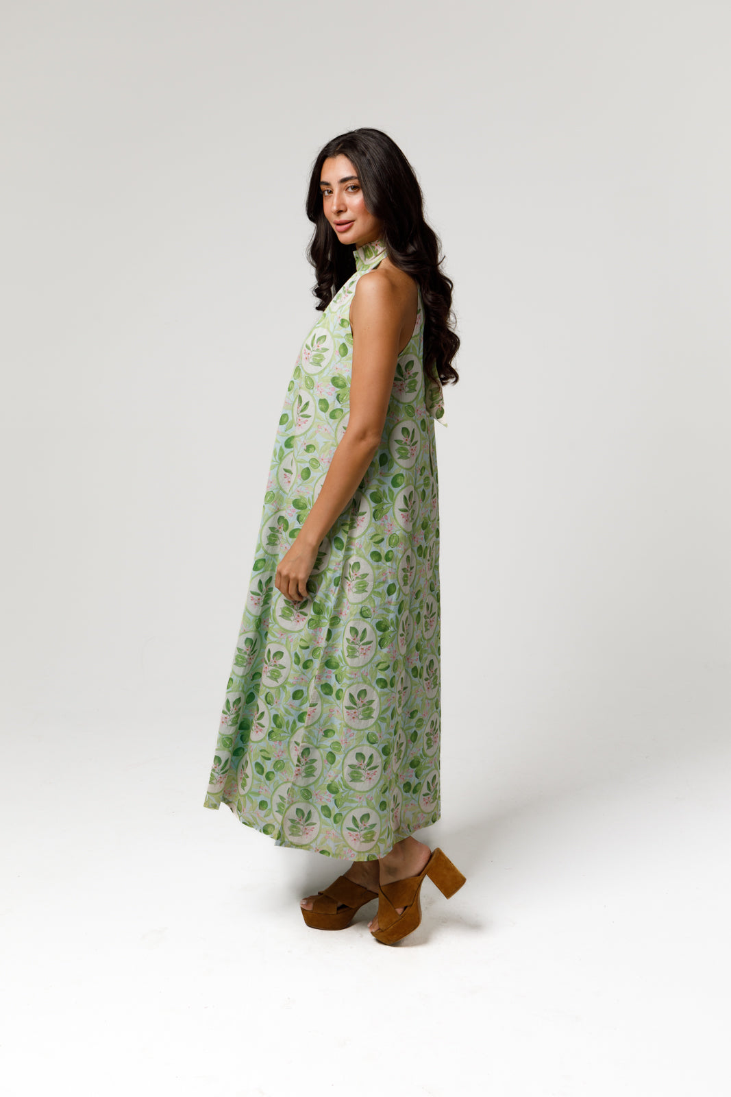 Blythe Voile Dress - Green Keylime