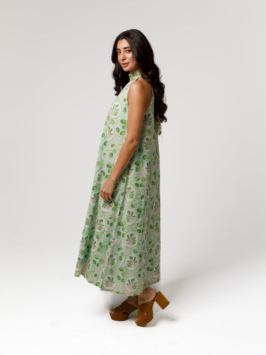 Blythe Voile Dress - Green Keylime