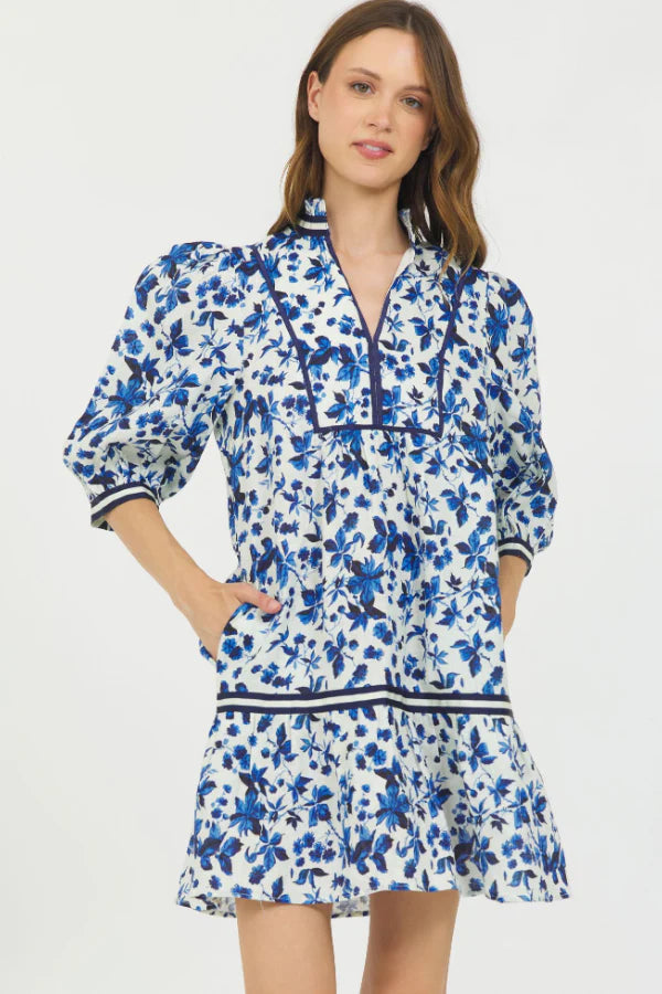 Elbow Sleeve Mini Dress