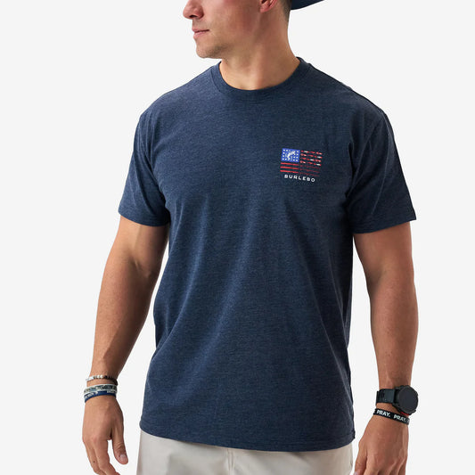 Fishing USA - Heather Navy SS Tshirt