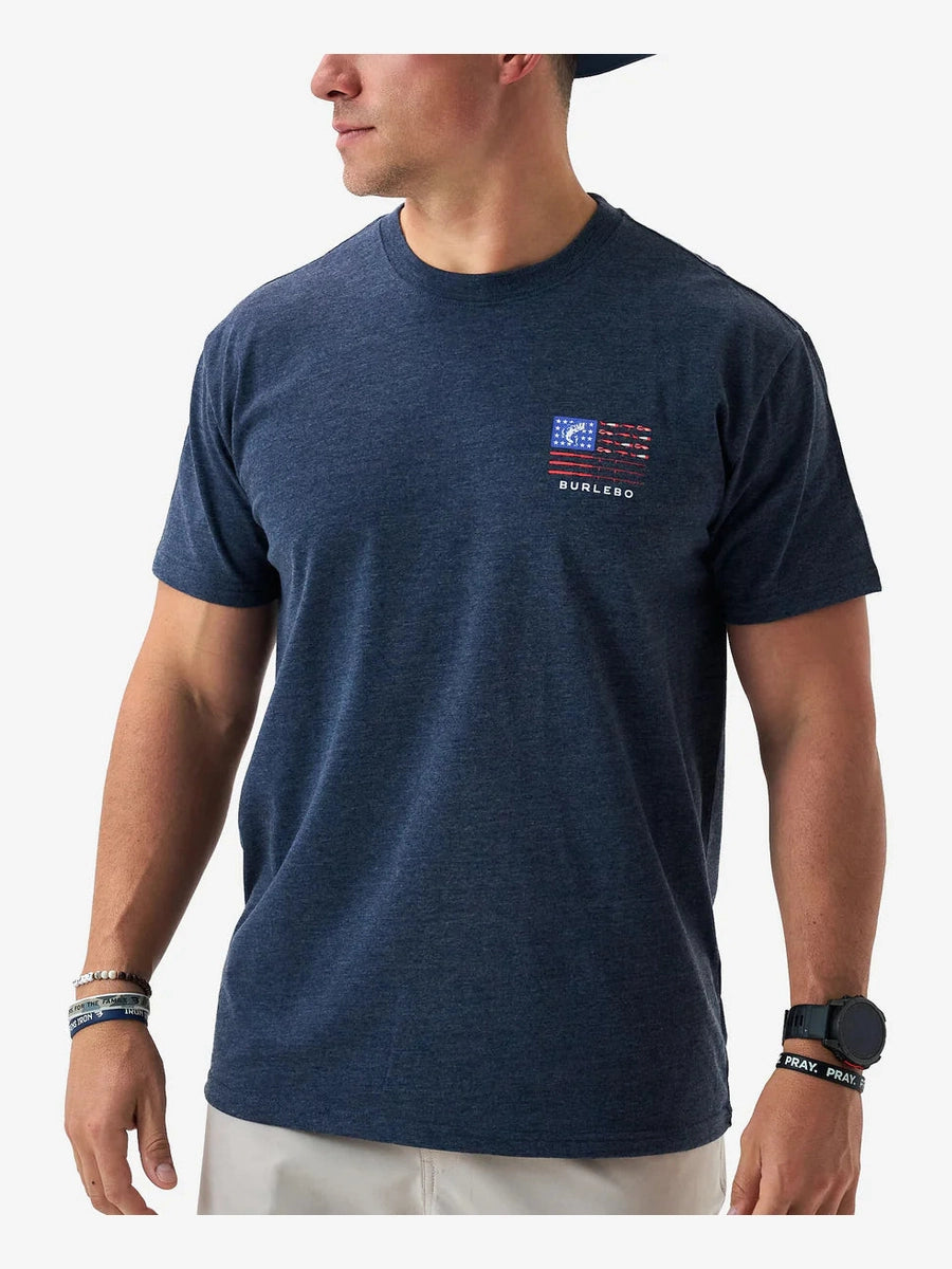 Fishing USA - Heather Navy SS Tshirt