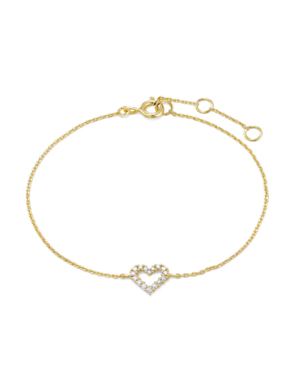 Pave Heart Bracelet