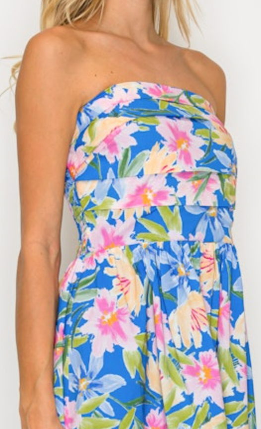Sunset Petal Sky Maxi Dress