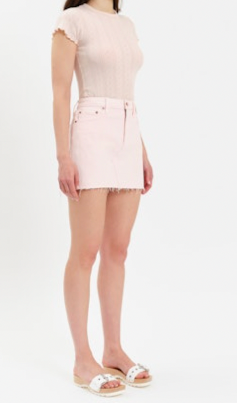 Malibu Midi Skirt Mid Waist - Think Pink