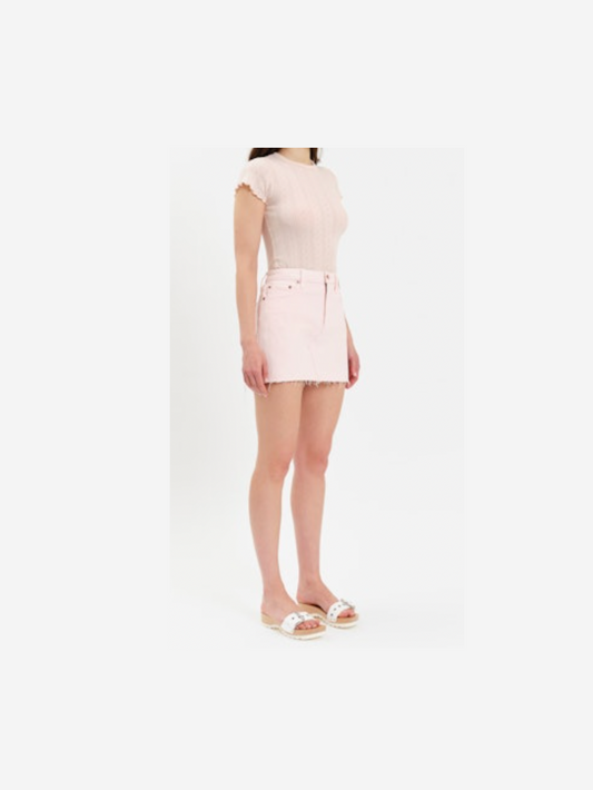 Malibu Midi Skirt Mid Waist - Think Pink