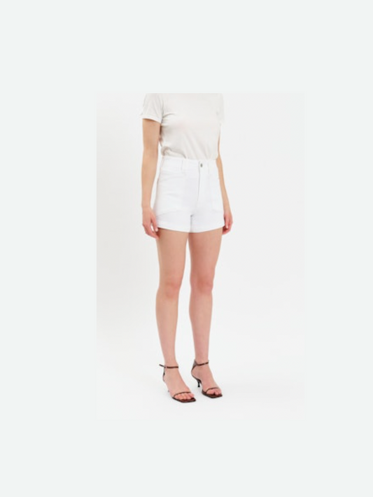 Valley Girl Short High Rise Patch Pocket Short - Lamb