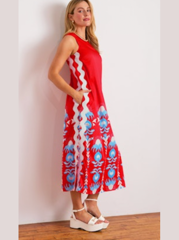 Marlo Dress - Red Thistle
