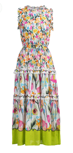 Rachel Print Dress - Ivory