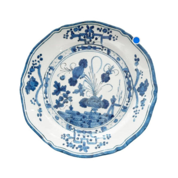 VIDA Faenza 11" Dinner Plate Set of 4 (White and Blue)