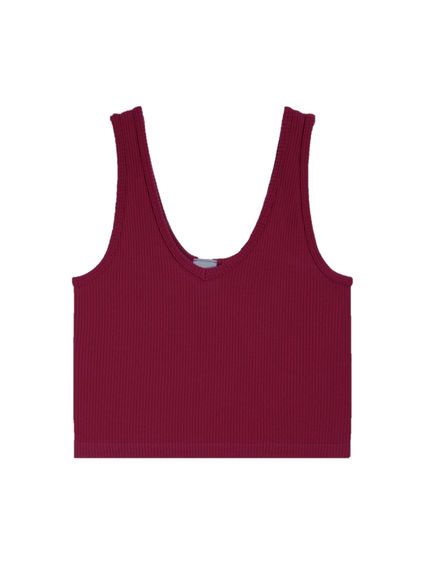 Ribbed Seamless Brami Tank - Raspberry Radiance