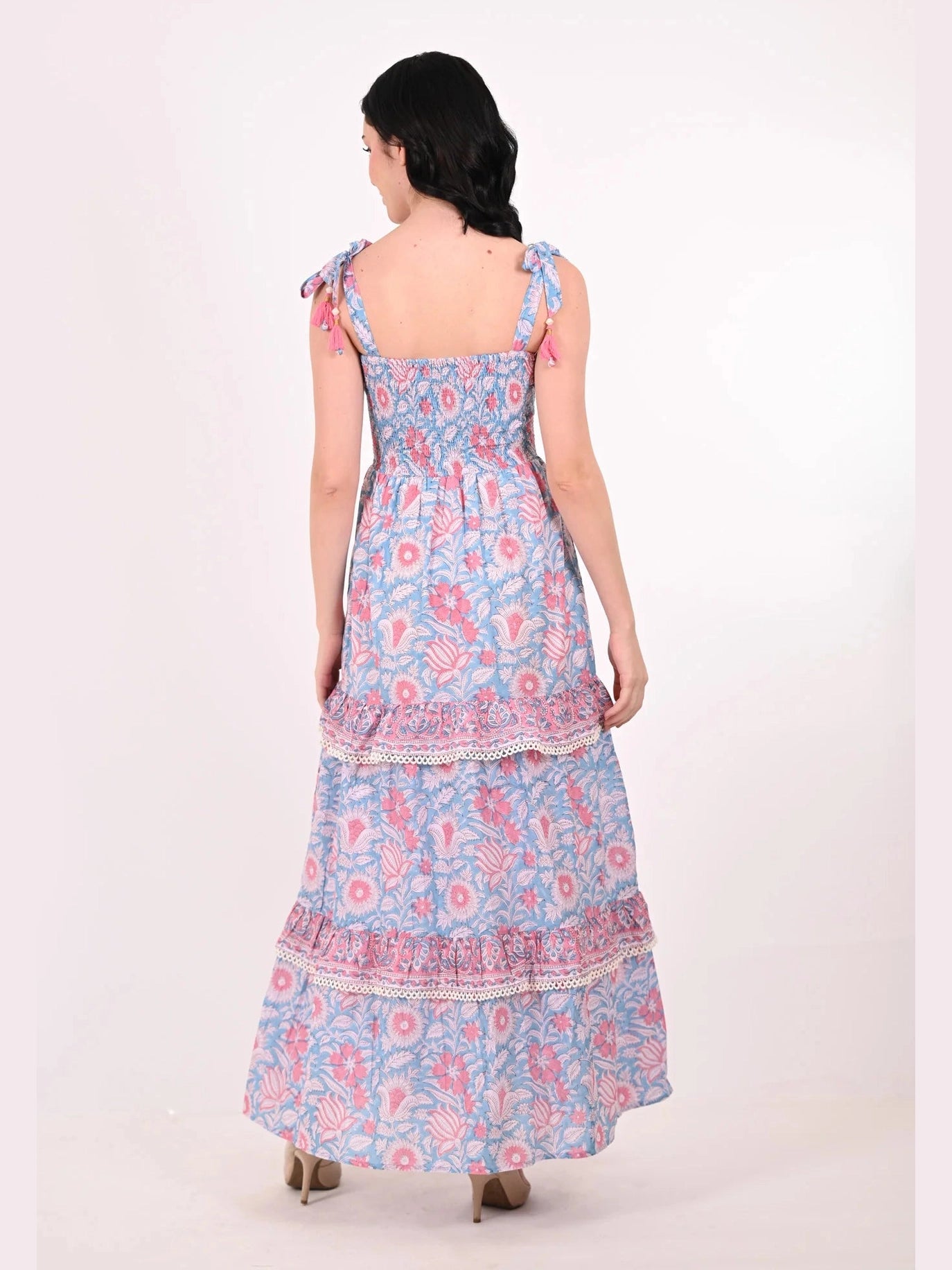 Aria Tube Maxi Dress - Blue Dust