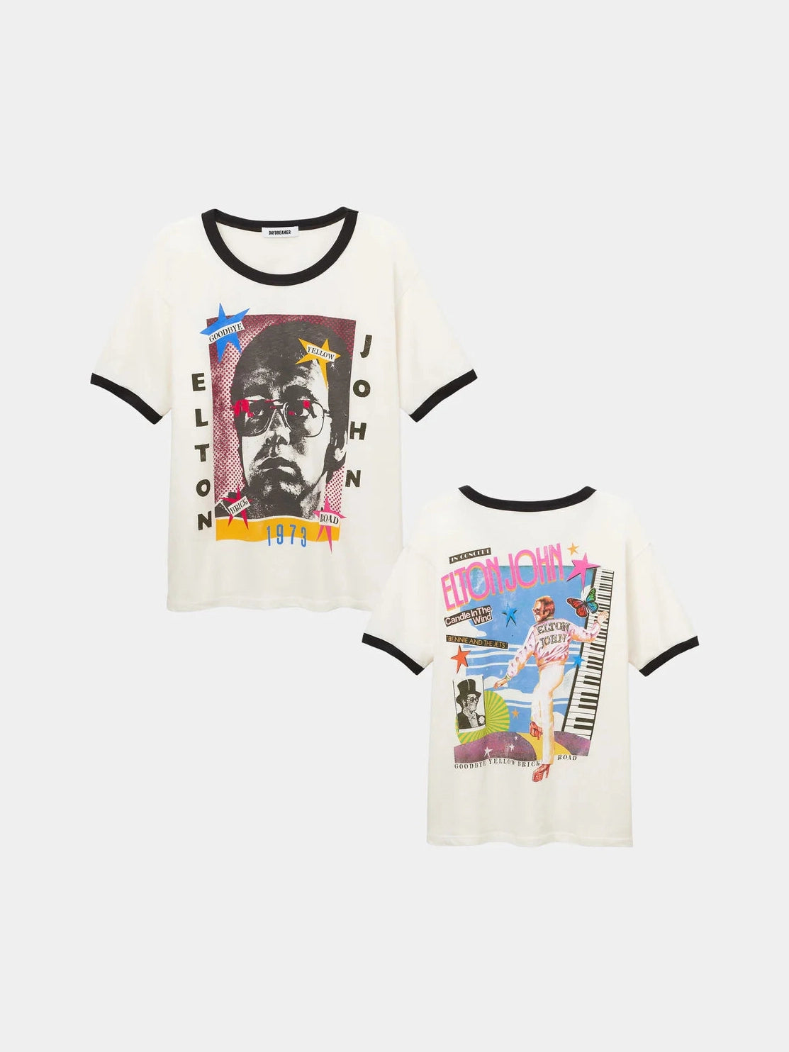 Elton Jon 1973 Oversized Ringer Tee
