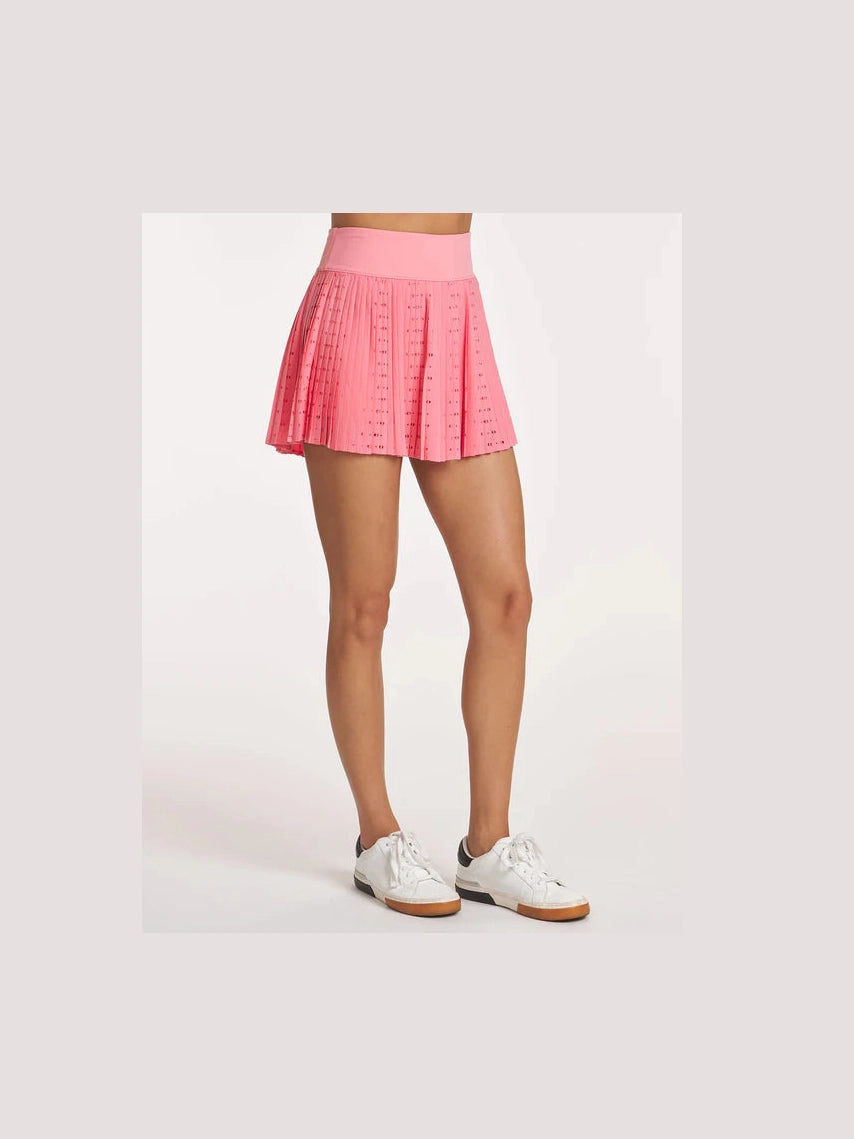 Perforated Pleat Skirt