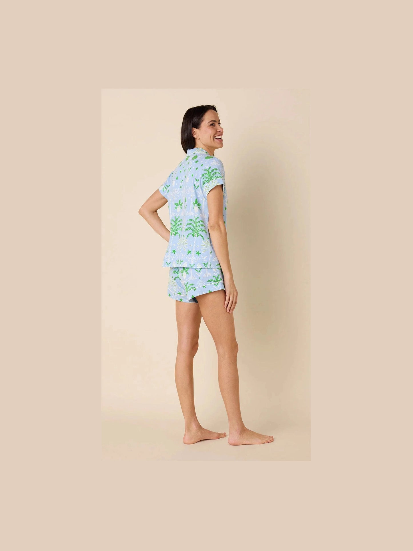 Blue Palms Pima Knit Short Pajamas
