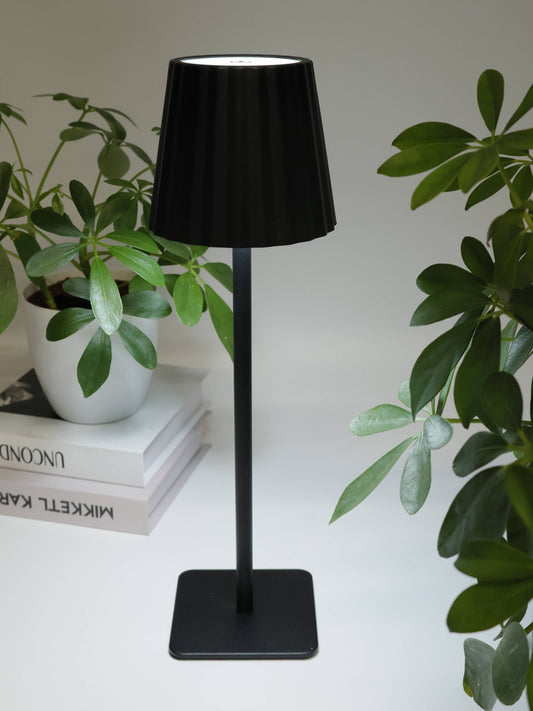 Fluted LED Touch Lamp – Dimmable, USB-C Rechargeable