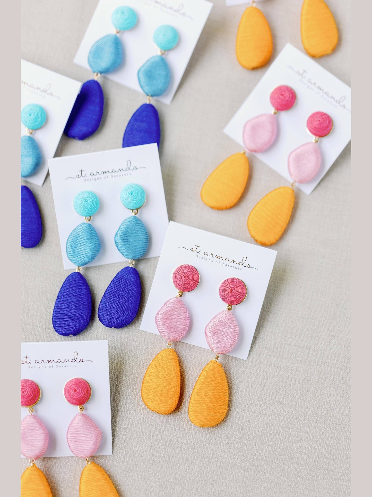 Blue Ombre Lido Statement Drop Earrings