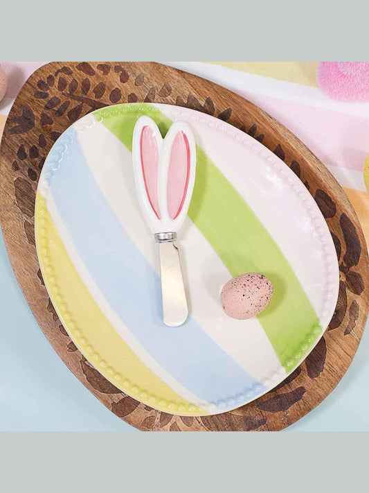 Bunny Ears Spreader White/Pink 6"