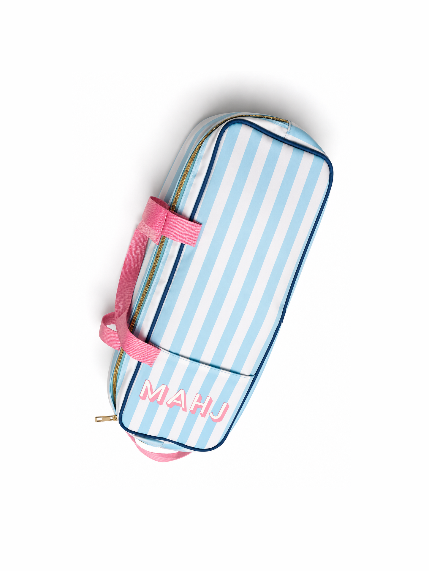 Mahj Striped Rack Bag - Blue / Pink