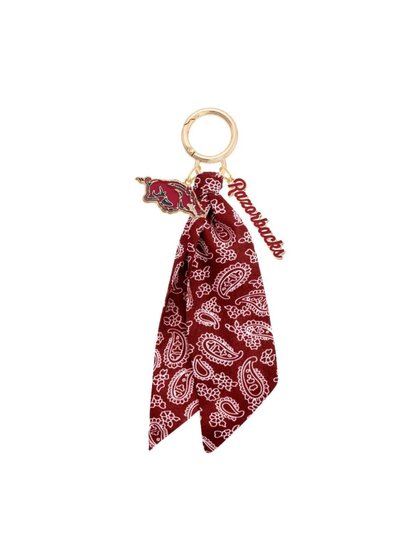 Arkansas Razorbacks Logo Bandana Bag Charm