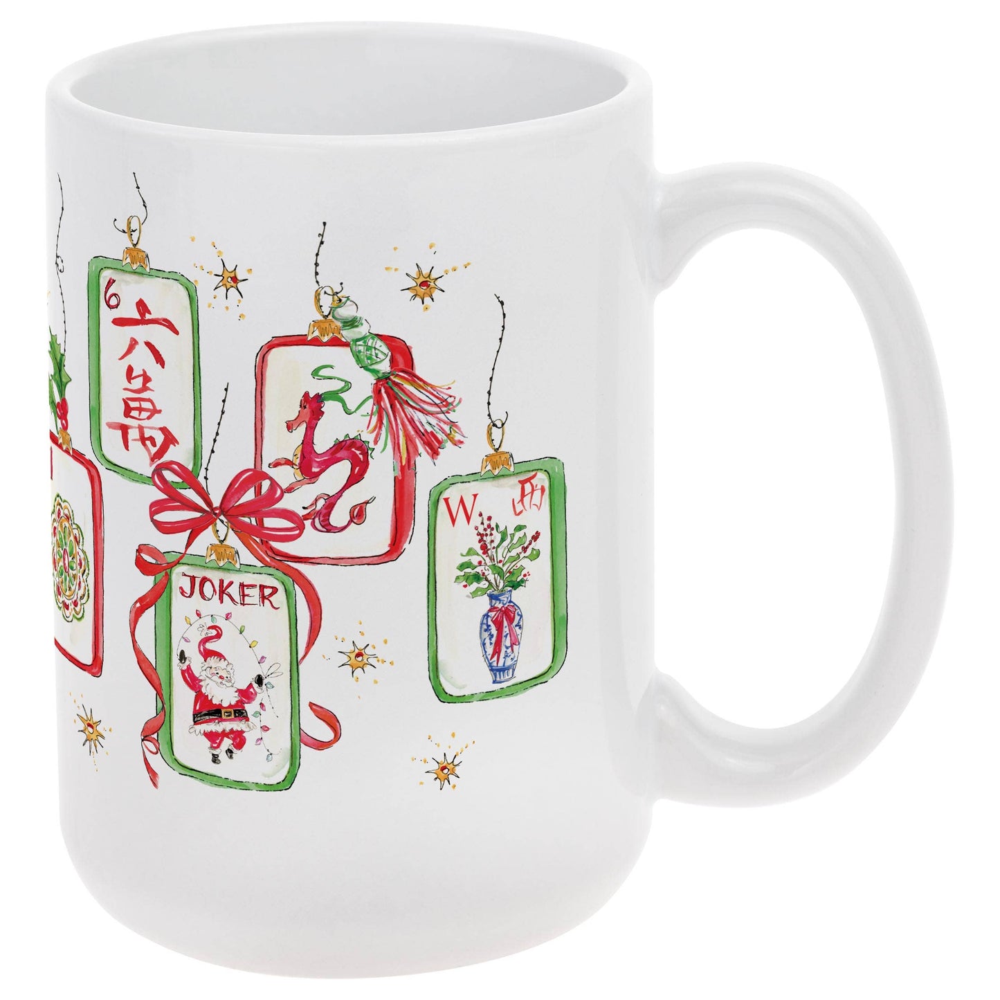 Merry Mahjong Ceramic 15 oz Mug Rosanne Beck
