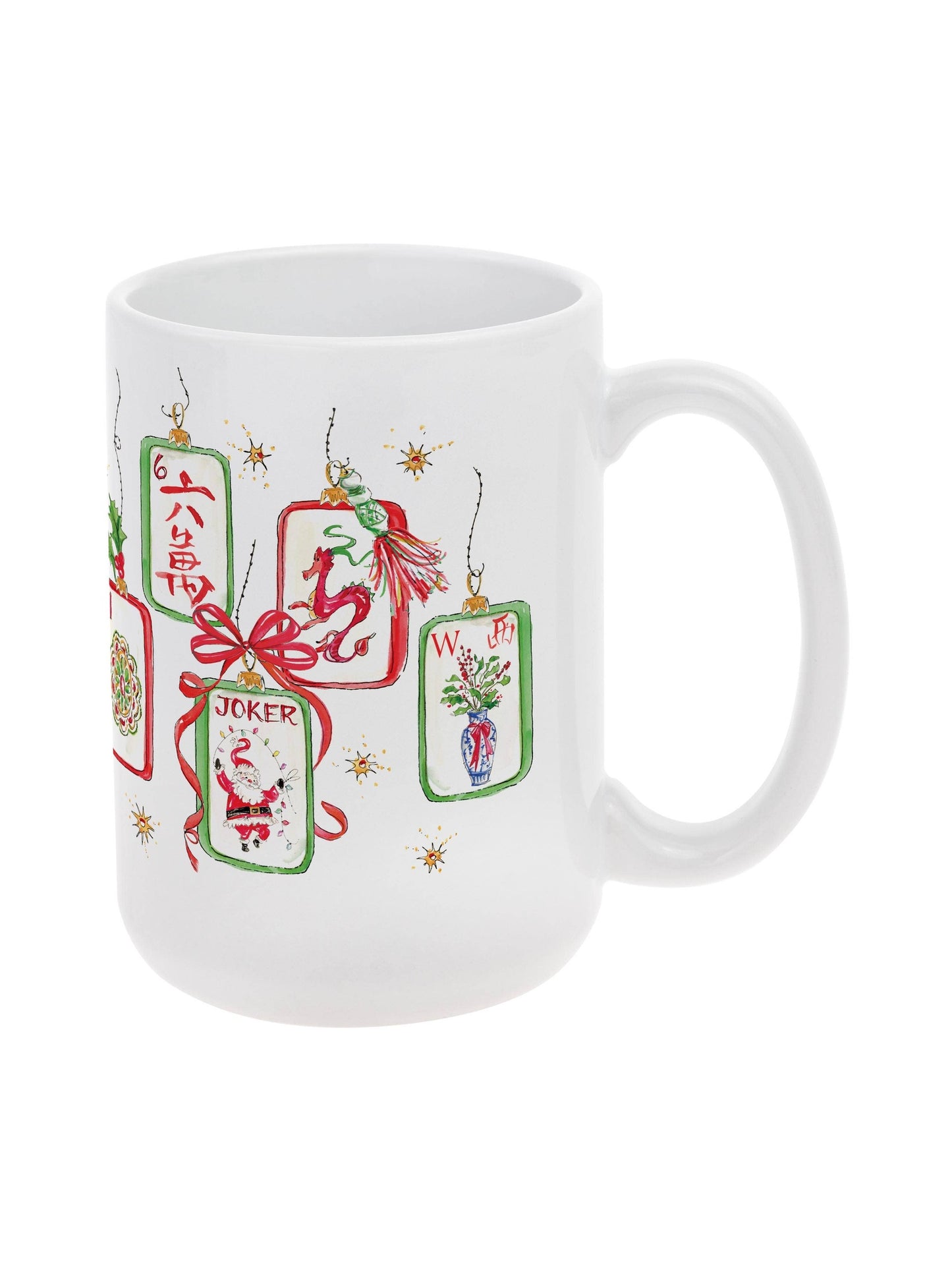 Merry Mahjong Ceramic 15 oz Mug Rosanne Beck