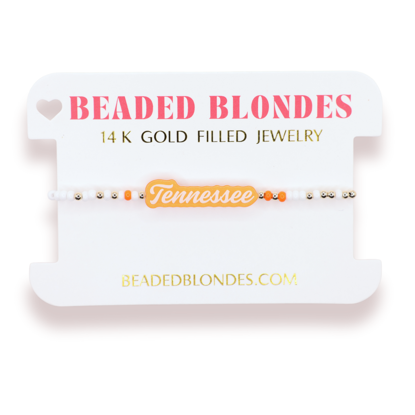 Tennessee Word Bracelet on Color